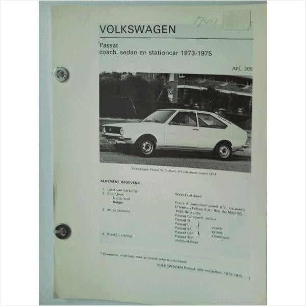 Volkswagen Passat Vraagbaak losbladig 1973-1975 #1 Nederland, Boeken, Auto's | Boeken, Ophalen of Verzenden, Gelezen, Volkswagen