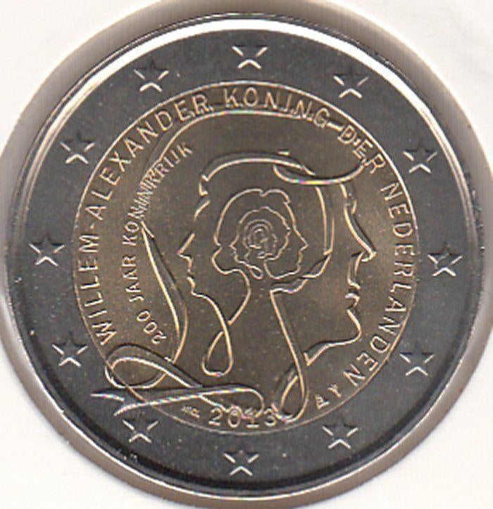 Nederland 2 euro 200 Jaar Koninkrijk 2013 UNC in munthouder, Postzegels en Munten, Munten | Nederland, Ophalen of Verzenden, Koningin Beatrix