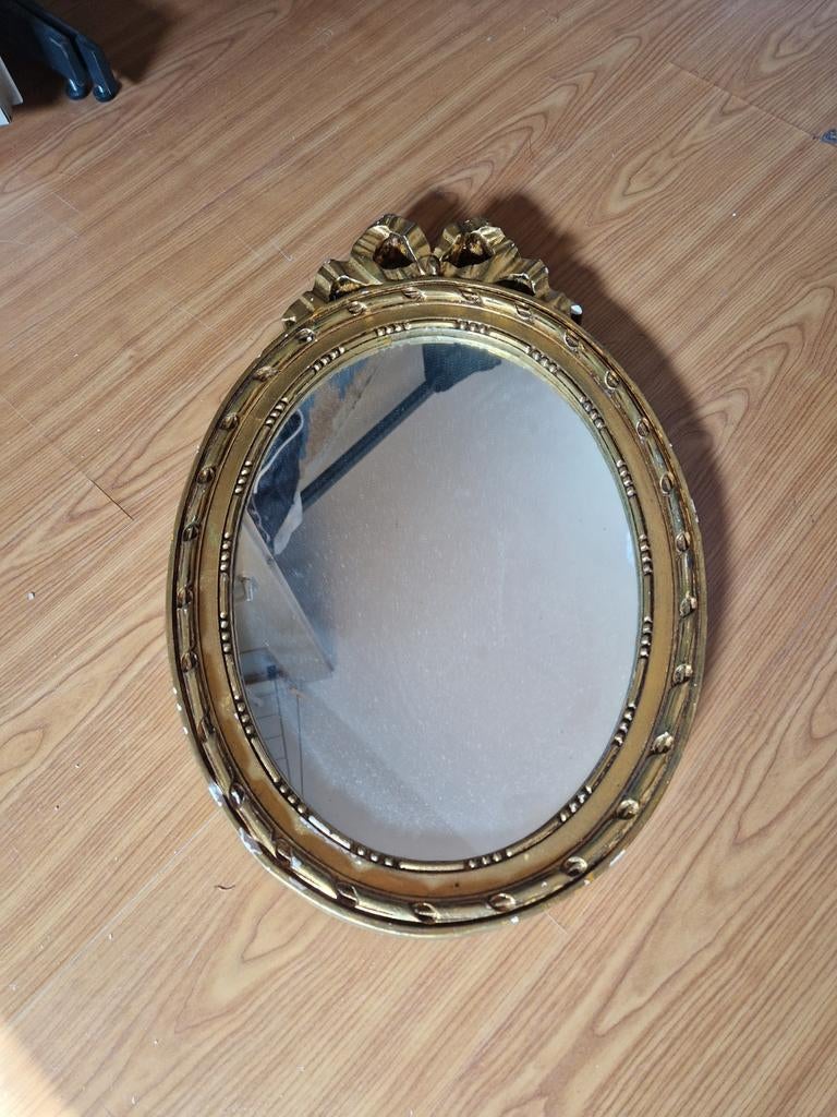 Brocante spiegel, Ophalen, Ovaal