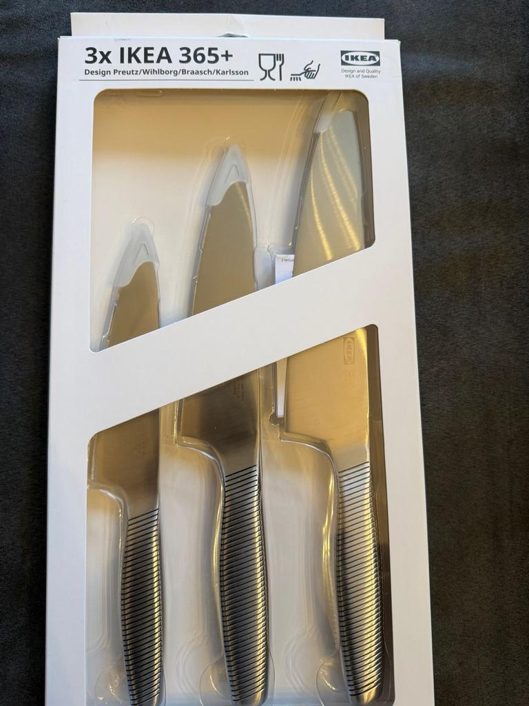 IKEA 365+ Keukenmessen Set - 3 Stuks, Nieuw in Verpakking, Ophalen of Verzenden, Nieuw