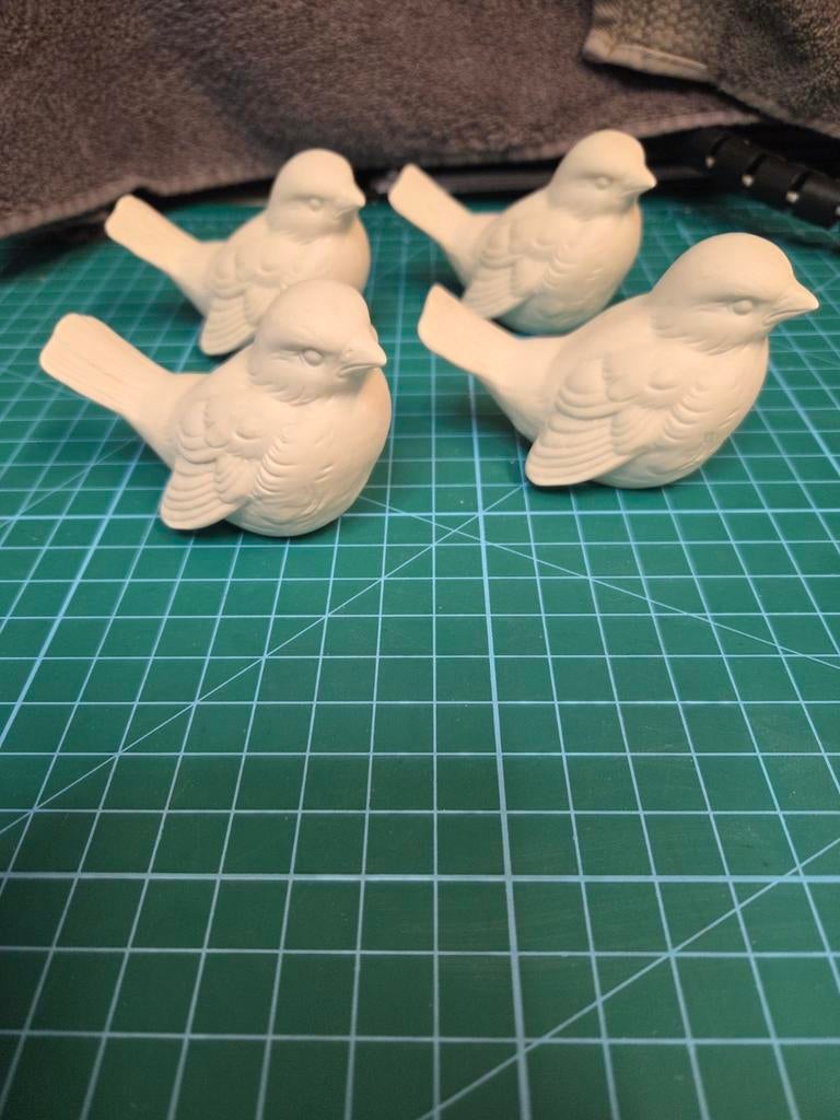 Mus vogels 4 x Bisque Goebel, Ophalen of Verzenden