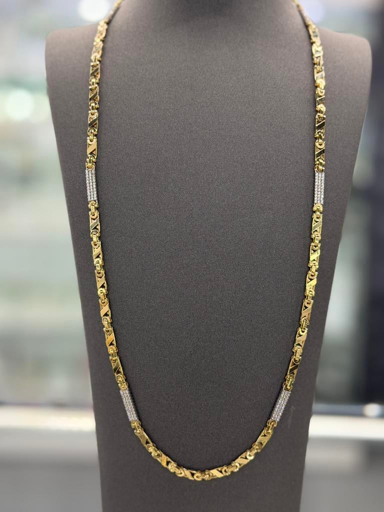 14 Karaat Goud - Platte konings ketting - Nieuw - 30.50 gram, Ophalen of Verzenden, Nieuw, Goud