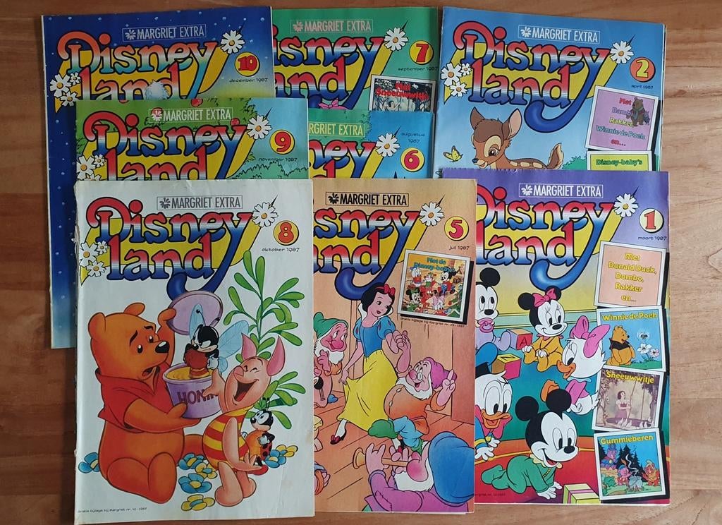 Disneyland strips 1987 6 stuks TOTAALPRIJS, Meerdere stripboeken, Ophalen of Verzenden, Gelezen