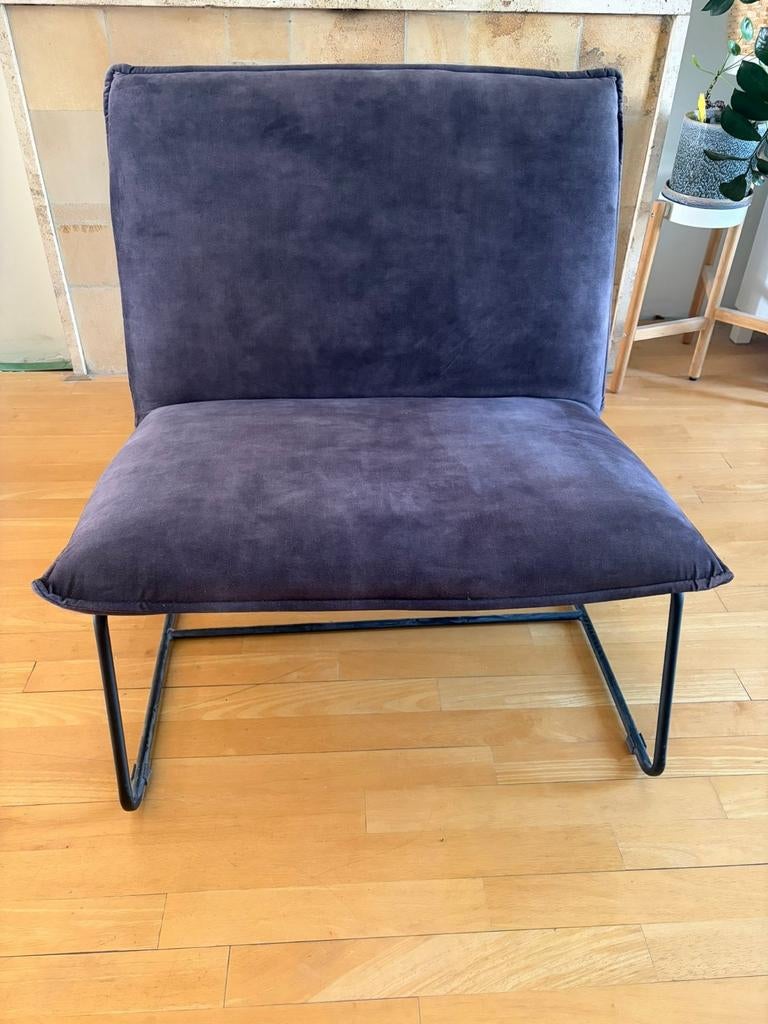 Donkergrijze fauteuil, Ophalen, Zo goed als nieuw, Grijs, Eén