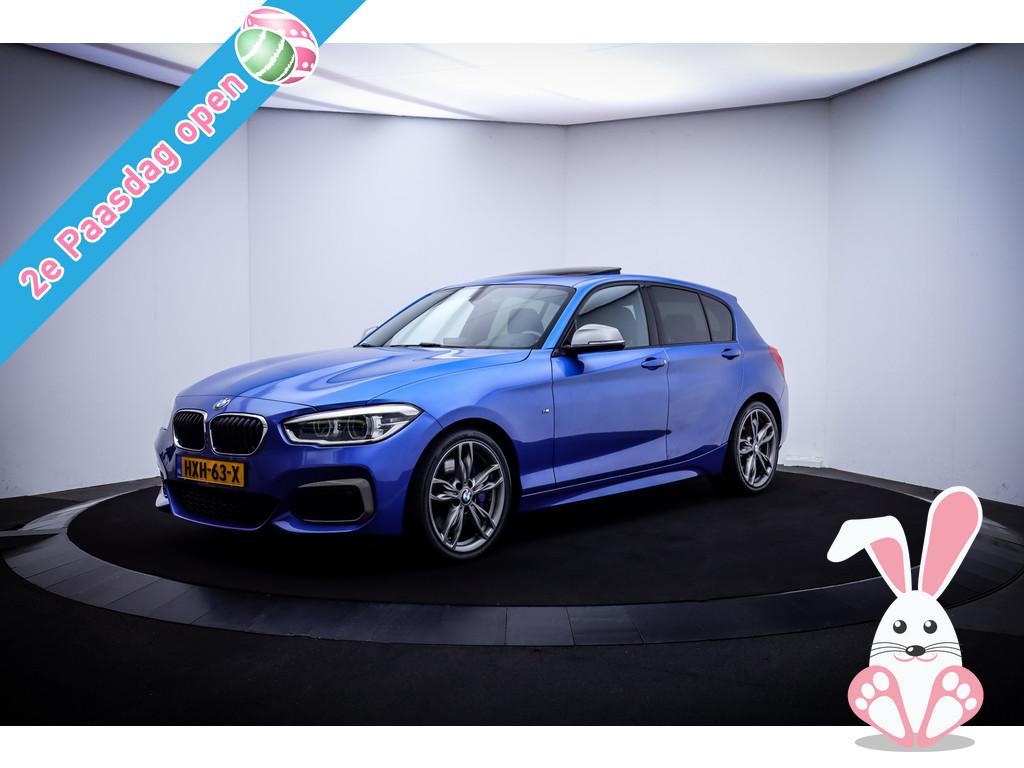 BMW 1-serie M140i Edition Shadow Executive SCHUIFD. | STOELV, Achterwielaandrijving, Gebruikt, Zwart, Blauw
