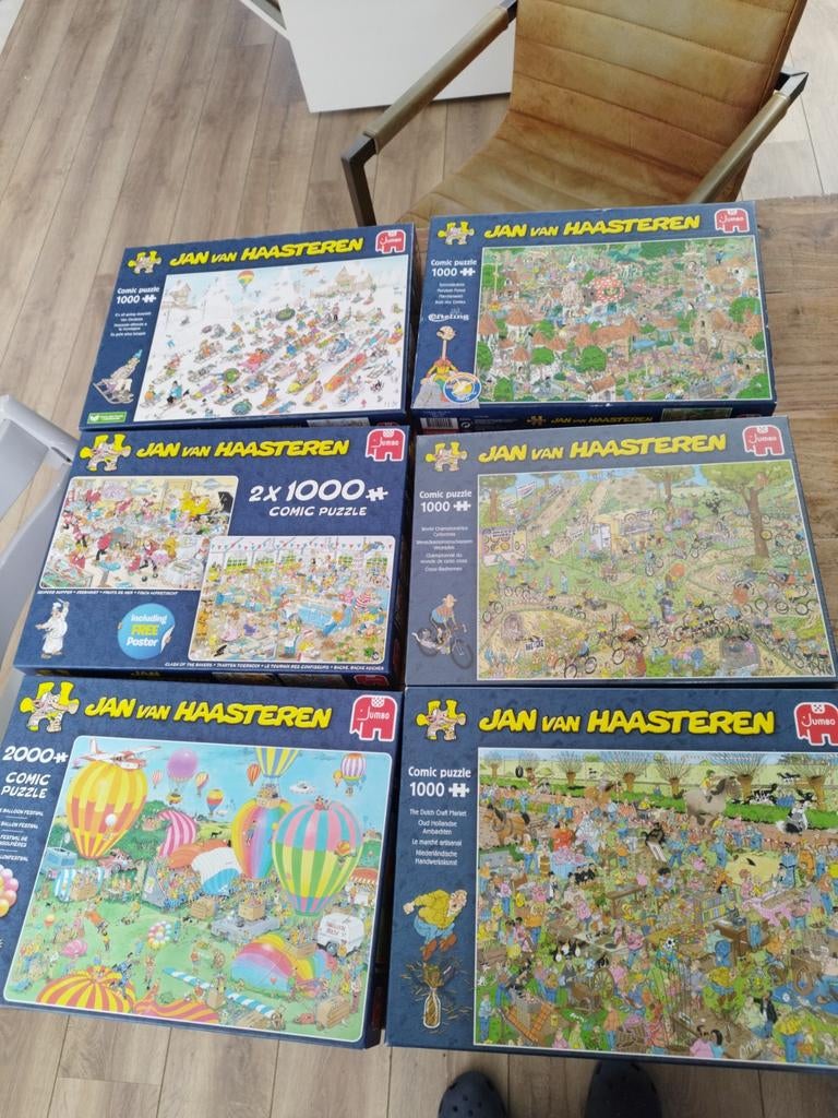 Jan van haasteren puzzels, Ophalen of Verzenden, 500 t/m 1500 stukjes, Zo goed als nieuw