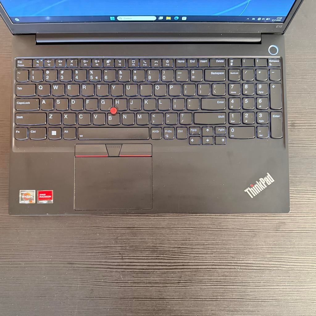 Lenovo ThinkPad E15 - AMD Ryzen 5 - 15.6 inch, Computers en Software, Windows Laptops, Met videokaart, Gaming, SSD, Info@lenovo.nl
