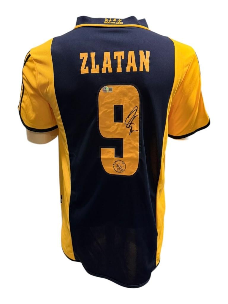 Zlatan Ibrahimovic AFC Ajax 00/01 gesigneerd Uit Shirt, Soccersignings.nl, Shirt, Ophalen of Verzenden, Zo goed als nieuw