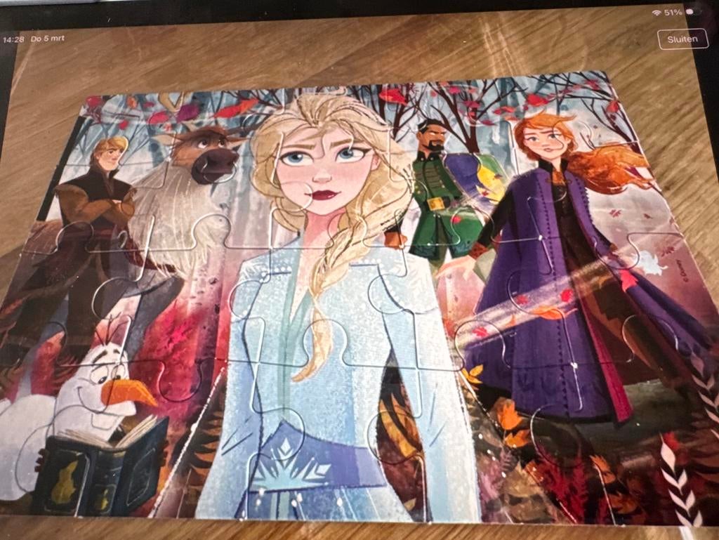 Disney Frozen II Puzzel 2x20 stukjes Clementoni, Ophalen, 10 tot 50 stukjes, Gebruikt, 2 tot 4 jaar