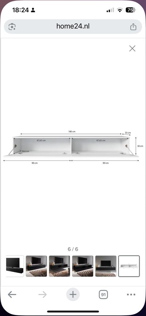 Tv meubel, Ophalen, Gebruikt, 150 tot 200 cm, Minder dan 100 cm