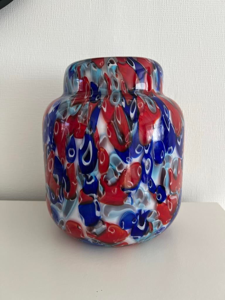 Design glas spatter vaas, Ophalen of Verzenden