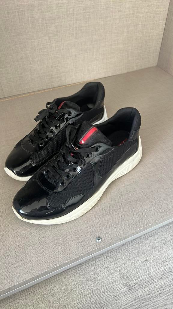 Prada America Cup Black 42, Ophalen, Zwart, Sneakers of Gympen, Gedragen