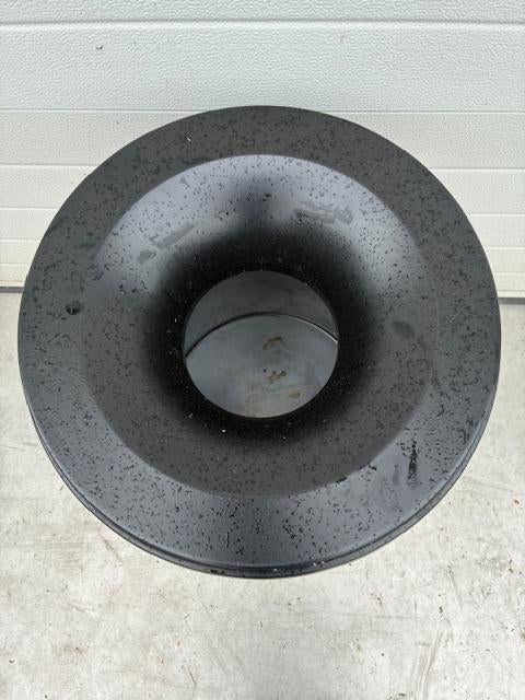 Ronde vlamdovende afvalbak groot, Ophalen, Gebruikt, -, 40 liter of meer