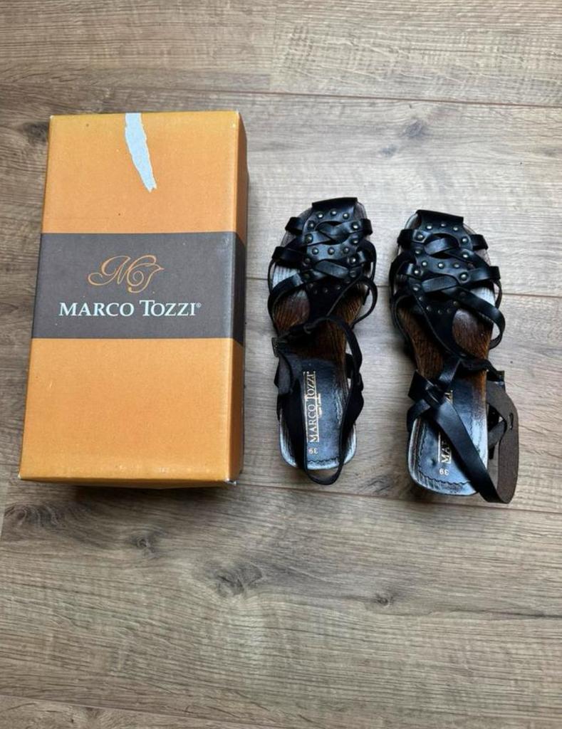 Nieuwe Marco Tozzi leren sandalen maat 39, Kleding | Dames, Bruin, Nieuw, Sandalen of Muiltjes, Ophalen of Verzenden