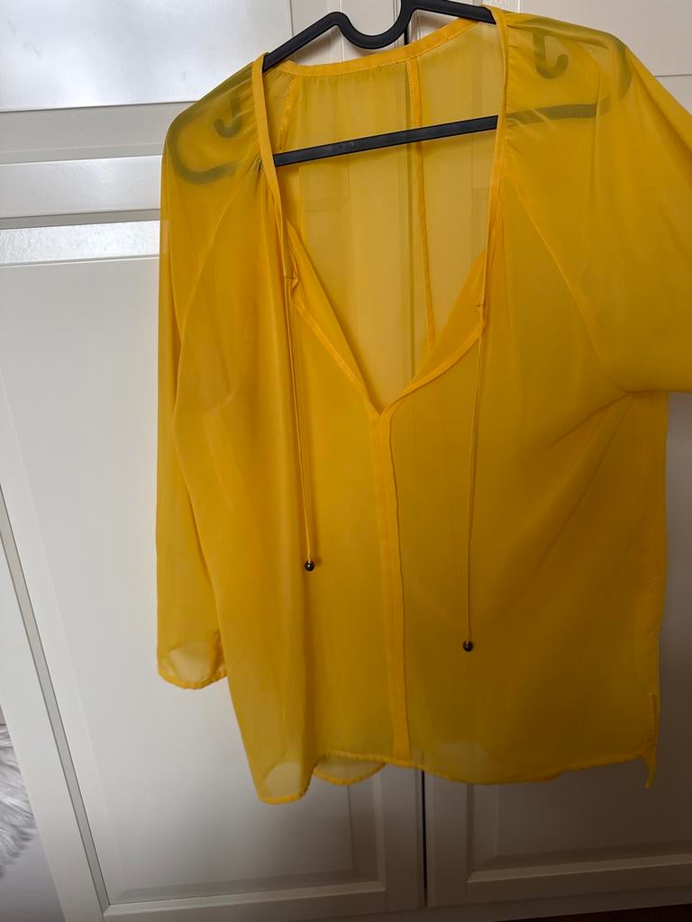 Gele wijdvallende blouse maat 40, Ophalen of Verzenden, Gedragen, Maat 38/40 (M), Geel