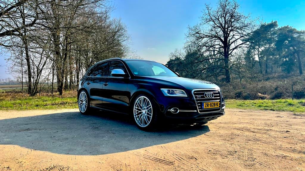 Audi SQ5 3.0 TDI Quattro 2015 ABT KW Schroefset Topstaat!, Automaat, Euro 5, 15 km/l, Zwart