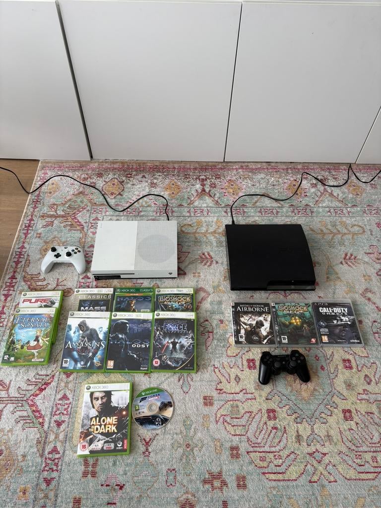 Combi deal PS3 + Xbox 360 + games, 1 speler, Ophalen of Verzenden, Zo goed als nieuw, Vanaf 3 jaar