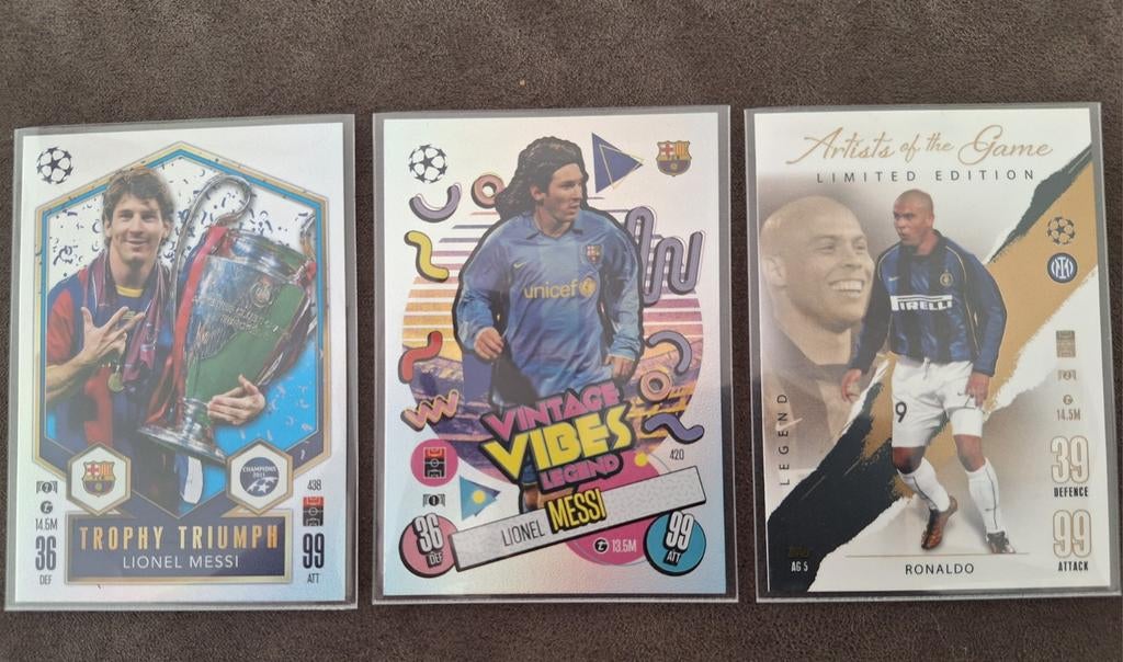 Match Attax 2025 Messi & Ronaldo Nazario Kaarten, Ophalen of Verzenden, Nieuw, Meerdere kaarten, Foil