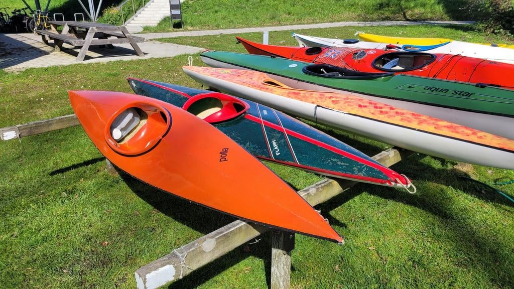 Zeven kajaks, Ophalen, Gebruikt, 1-persoons