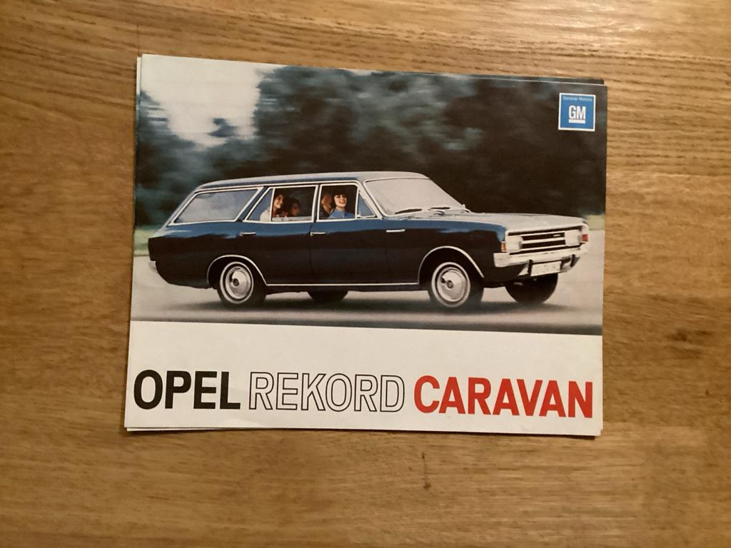 Opel Rekord Caravan brochure (origineel), Ophalen of Verzenden, Gelezen, Opel