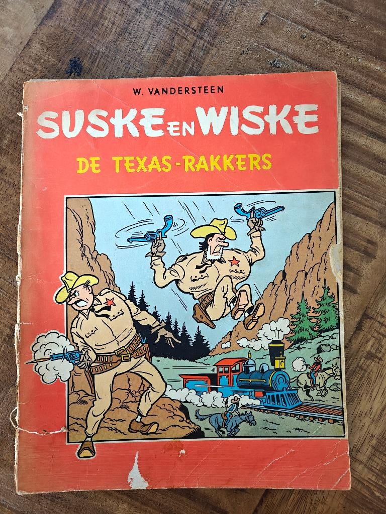 Suske en Wiske Nr 25 De texas-rakkers 1e druk 1960, Willy Vandersteen, Eén stripboek, Ophalen, Gelezen