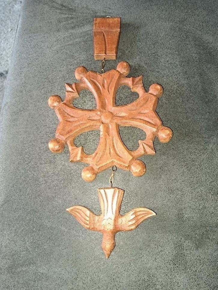 Hugenotten kruis hout, Ophalen of Verzenden