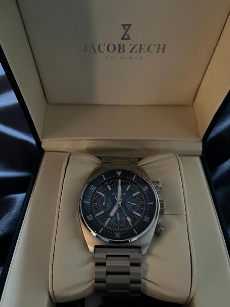 Jacob Zech Quartz Horloge - Bandje Vervangbaar, Overige merken, Staal, Polshorloge, Ophalen of Verzenden