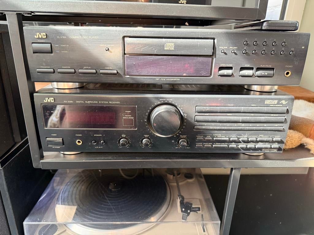 Complete digital surround set incl. boxen en platenspeler!, Ophalen, Gebruikt, JVC