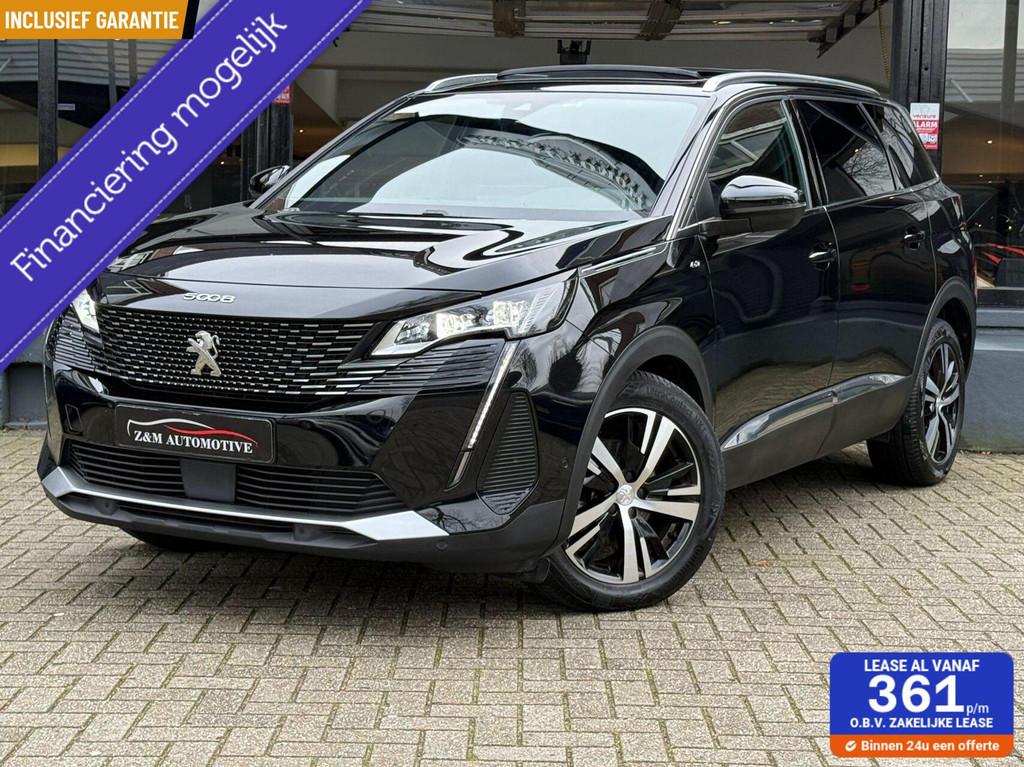 Peugeot 5008 1.2 PureTech GT Pack Business Aut*Pano*Navi*Acc, 15 km/l, Gebruikt, 1199 cc, Zwart