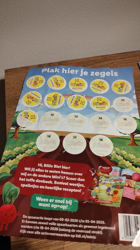 Lidl minizegels, Ophalen of Verzenden, Winkel, Super of Benzinepomp, Zegels, Bonnen of Punten