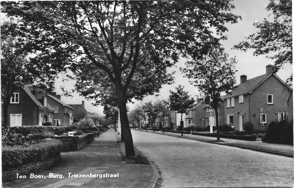 Ten Boer;  Burg. Triezenbergstraat, Verzenden, 1960 tot 1980, Gelopen, Groningen