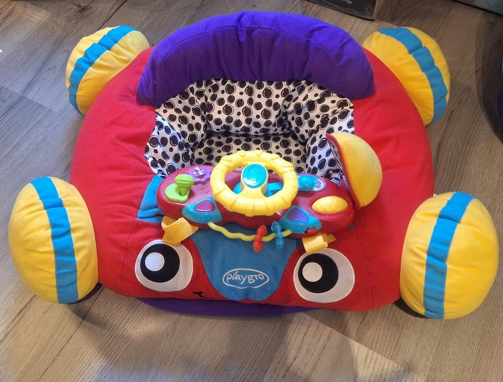 Playgro auto zitkussen - zgan (schade foto 2), Kinderen en Baby's, Speelgoed | Babyspeelgoed, Ophalen, Zo goed als nieuw, Overige typen