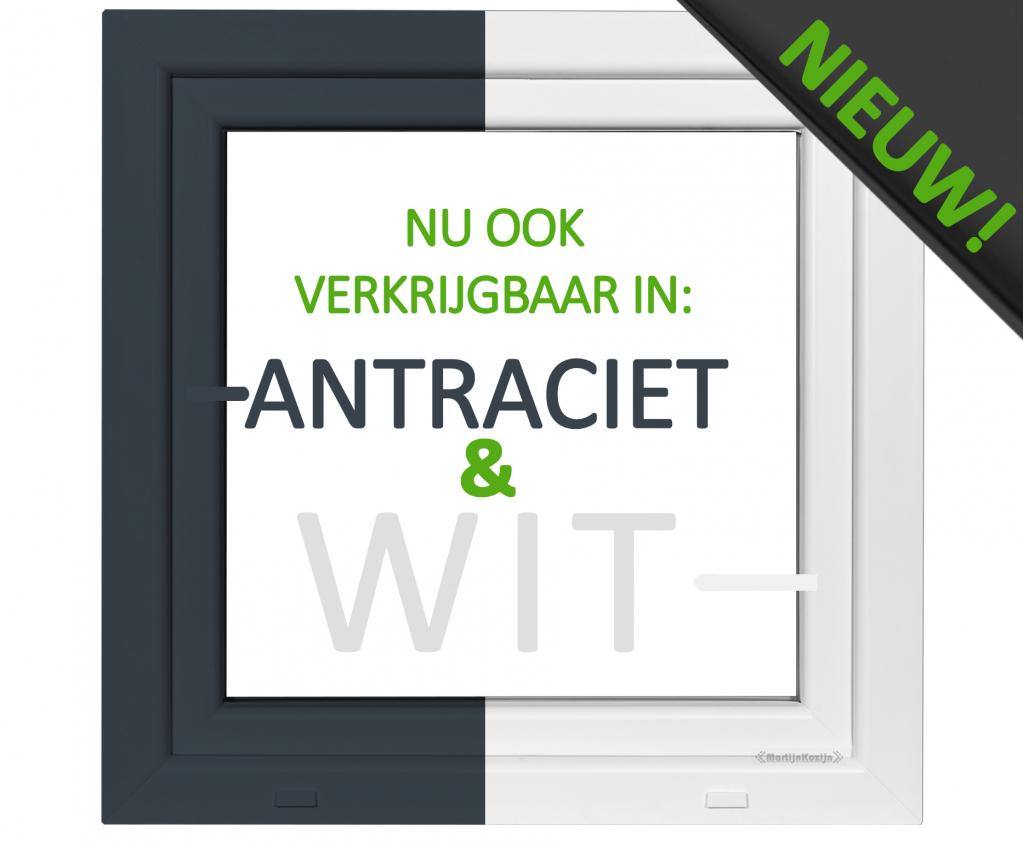 Kunststof antraciet draaikiep kozijn b80 x h80 RAL7016, Niet ingevuld, Kunststof, Raamkozijn, Niet ingevuld