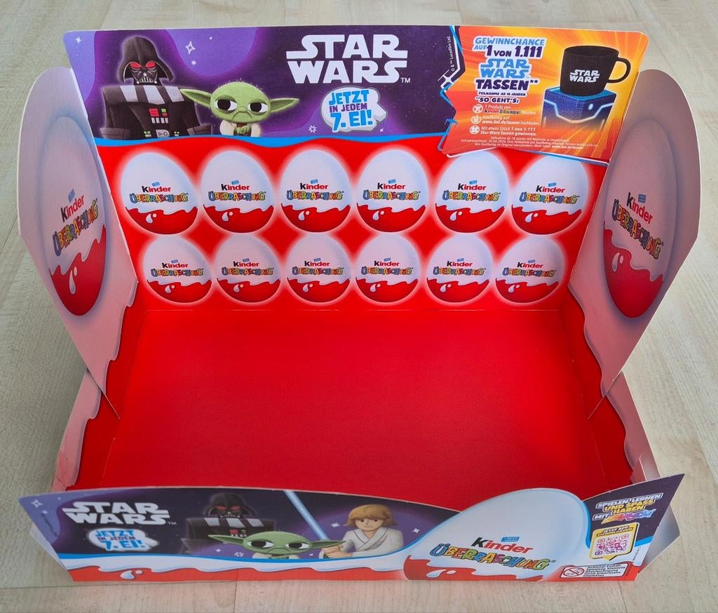 Star Wars Kinder Surprise Ei winkel display Ferrero Duits, Ophalen of Verzenden, Zo goed als nieuw, Boek of Poster
