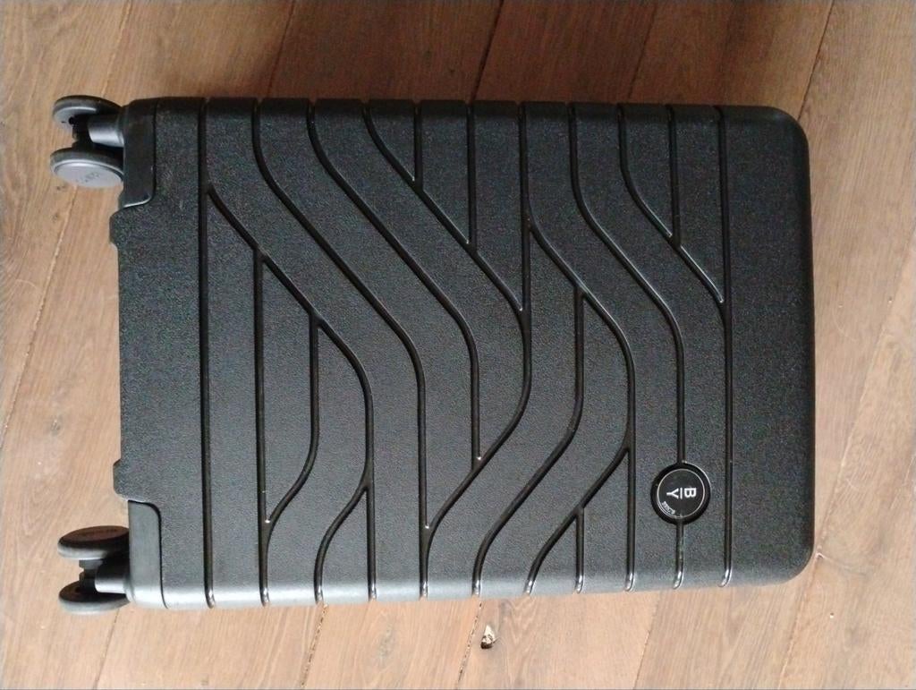 Rolkoffer Bric's  Ulisse expandable USB black, Wieltjes, 50 tot 60 cm, Hard kunststof, Ophalen of Verzenden