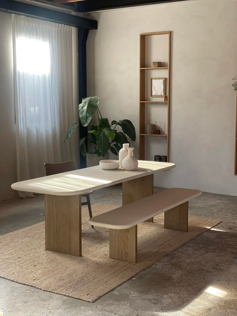 Beton cire eettafel NIEUW, Huis en Inrichting, Tafels | Eettafels, Ophalen, Vijf personen of meer, Ovaal, Nieuw