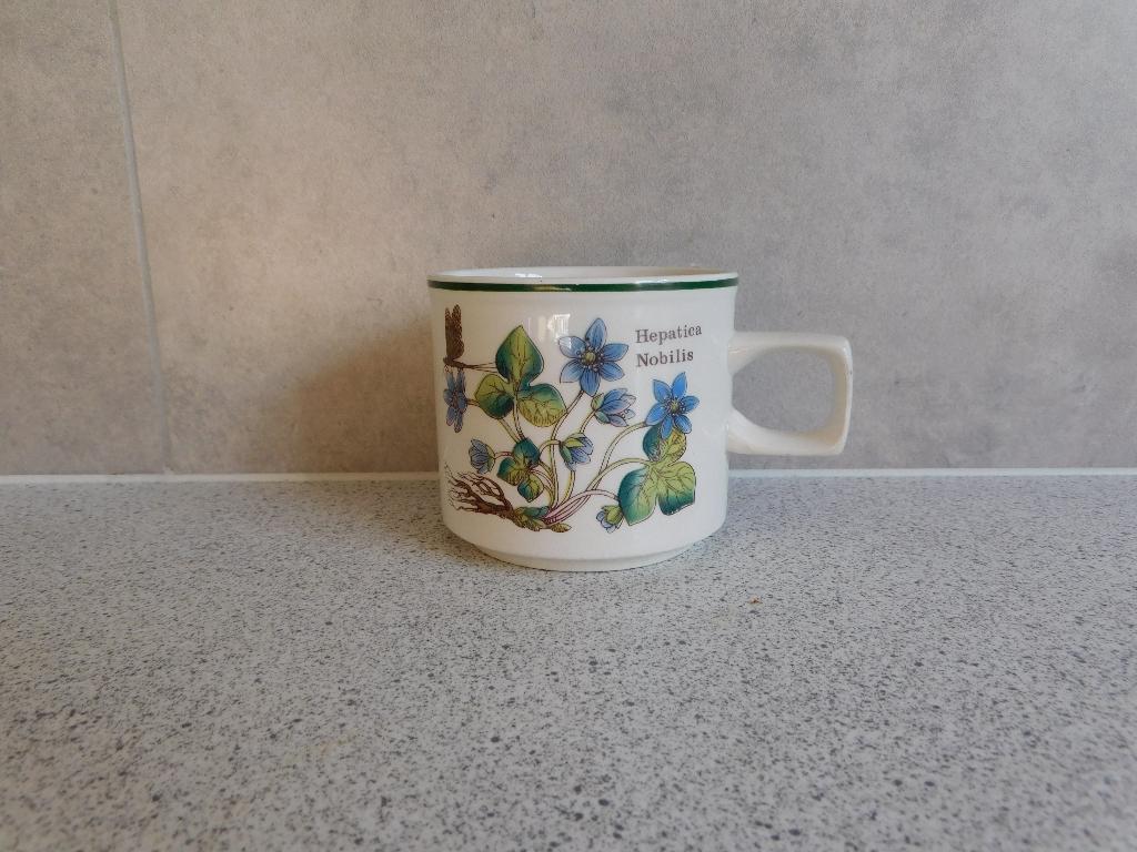 Mok 8x7,5 cm. Hapatica Noblis Florabunda Wedgwood, Ophalen of Verzenden, Zo goed als nieuw, Wedgwood, Kop(pen) en/of Schotel(s)