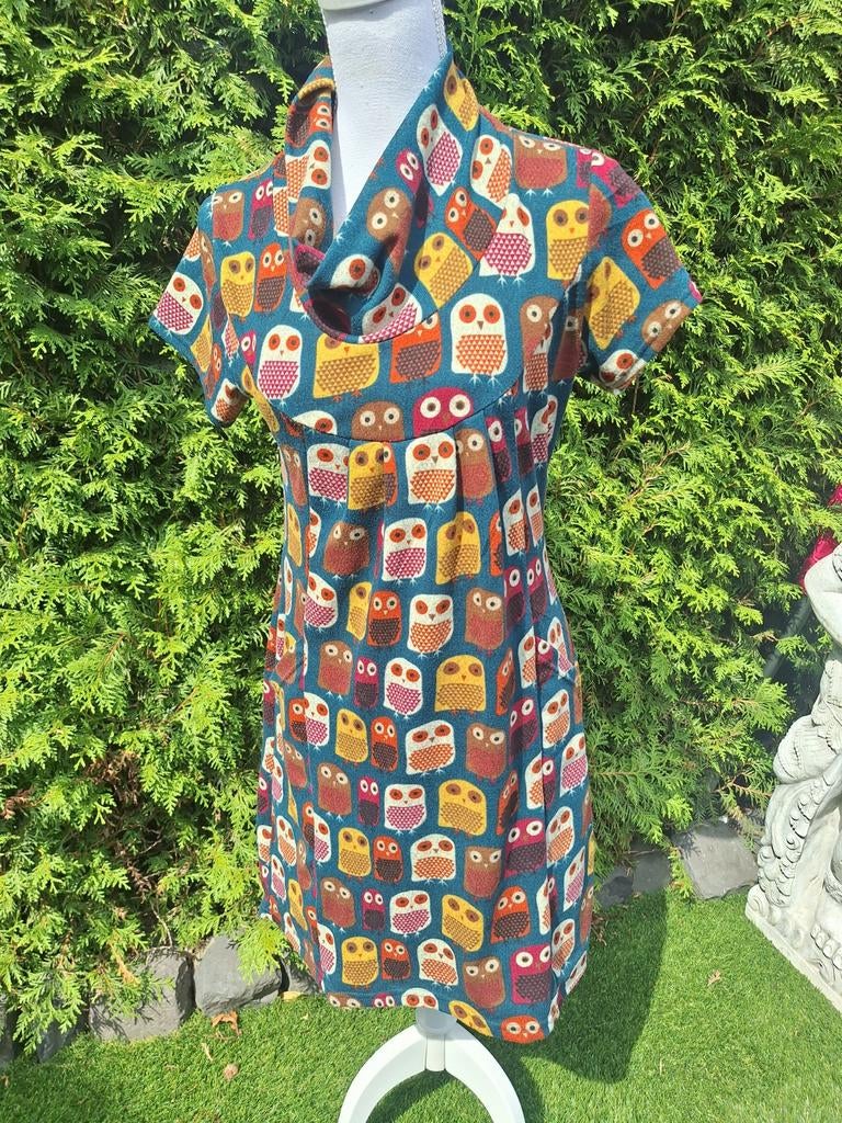 Smashed Lemon Jurk met Uilenprint - Maat M, Maat 38/40 (M), Overige kleuren, Ophalen of Verzenden, Zo goed als nieuw