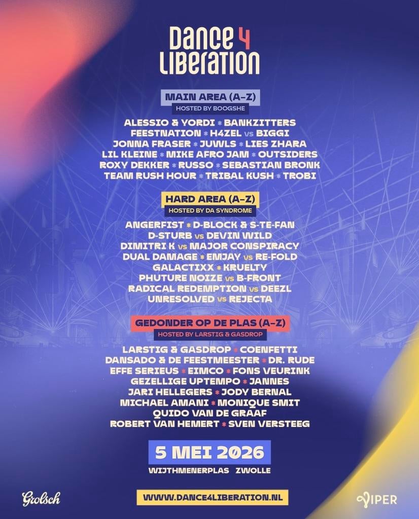 Tickets - Dance4Liberation, Drie personen of meer, Mei