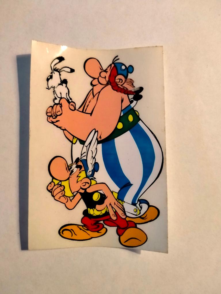 Asterix en Obelix Idefix vintage logo strip sticker rare, Ophalen of Verzenden, Zo goed als nieuw, Overige typen