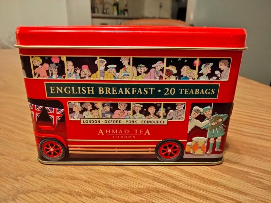 Spaarpot/theeblik. Dubbeldekker metaal. Londen, Ophalen, Gebruikt, Overige, Overige merken