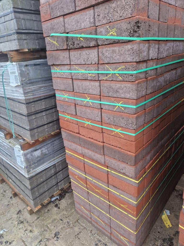 Betonklinker 8cm terracotta rood fijn structuur, Tuin en Terras, Tegels en Klinkers, Ophalen, Nieuw, Beton, Klinkers