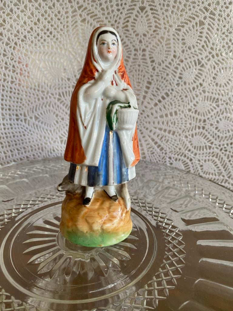 Vintage Porseleinen Beeldje van Roodkapje, Ophalen of Verzenden