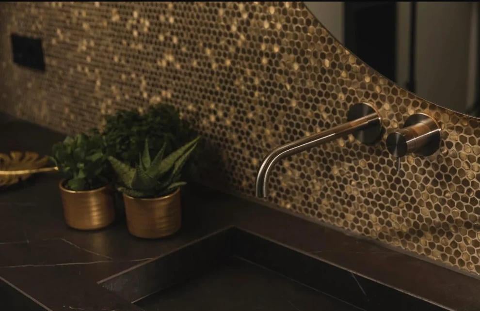 Grazy Pattern Gold | Mozaiek, Overige materialen, Wandtegels, Nieuw, Ophalen of Verzenden