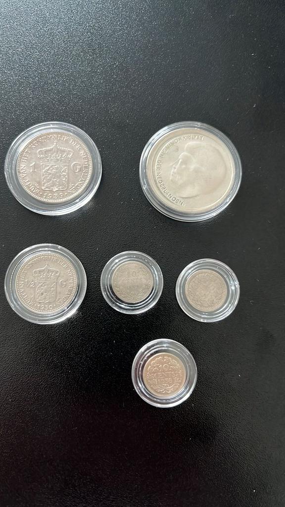 Setje zilveren munten nederland, Postzegels en Munten, Munten | Nederland, Ophalen of Verzenden, Koningin Wilhelmina, Setje, Zilver