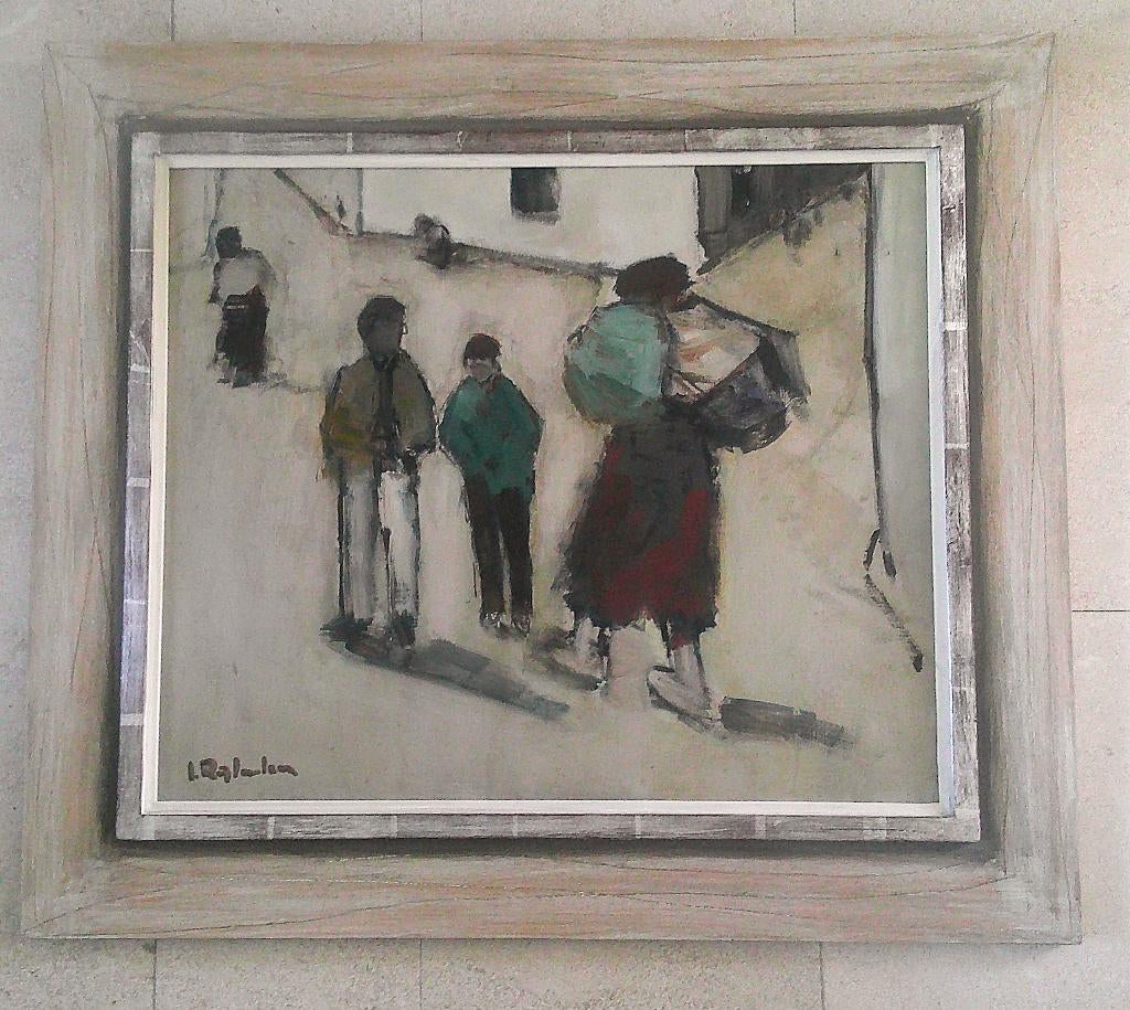 Straatleven met vrouw en kinderen - J. Rijlaarsdam 1911-2007, Ophalen of Verzenden