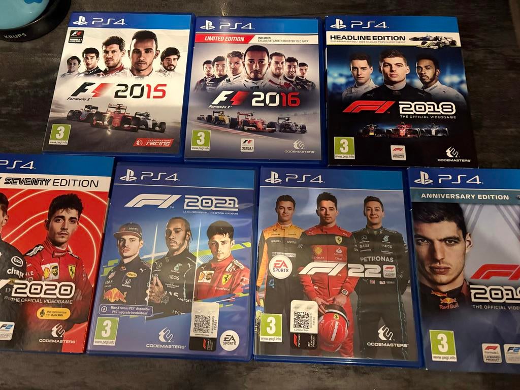 F1 Games voor PS4 - Diverse edities!, Spelcomputers en Games, Games | Sony PlayStation 4, Gebruikt, Racen en Vliegen, 1 speler