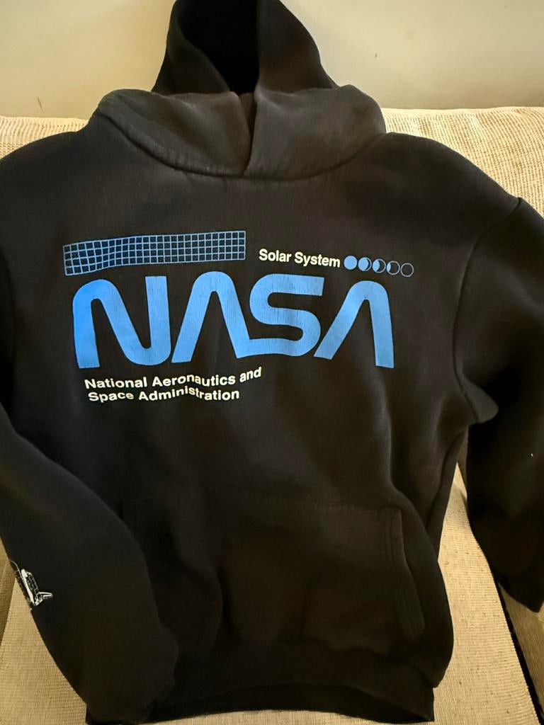 Zwarte NASA Hoodie - Maat S, Ophalen of Verzenden, Zo goed als nieuw, Maat 46 (S) of kleiner, Zwart