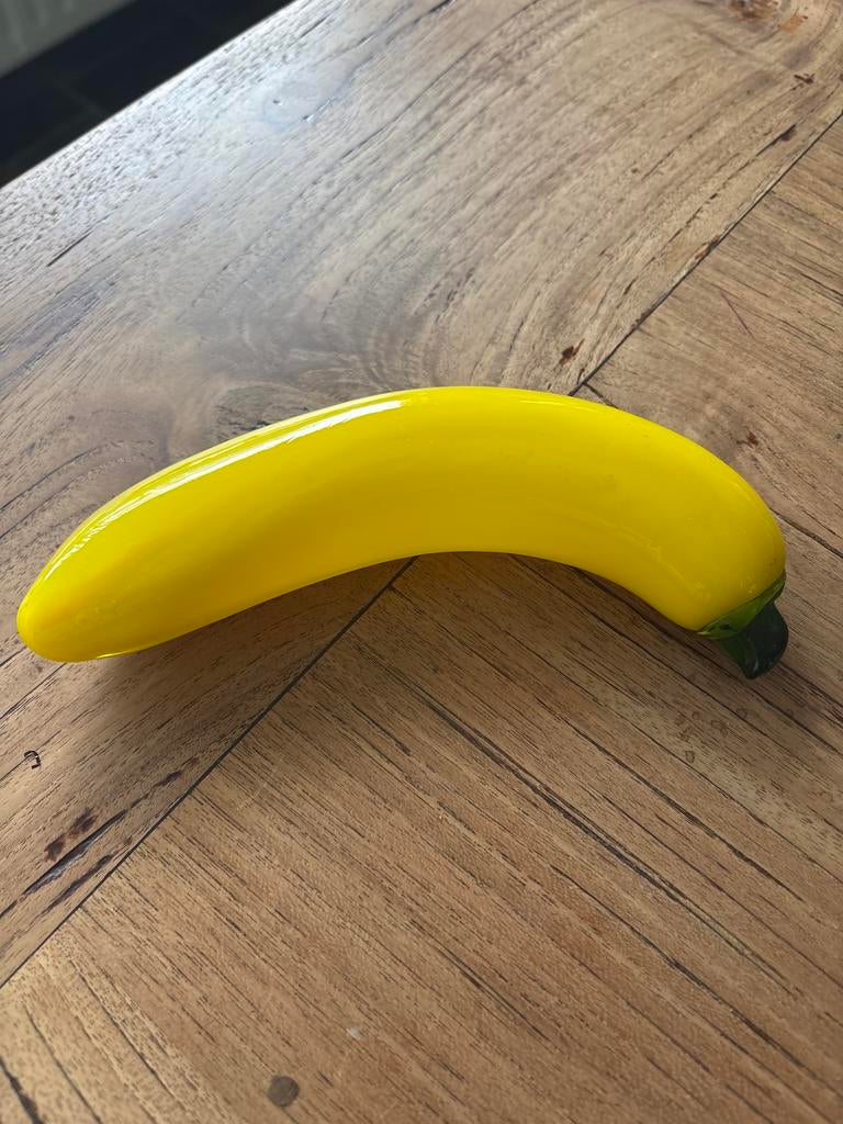 Murano Glas Banaan. Vintage. Lengte 19 cm., Antiek en Kunst, Ophalen of Verzenden