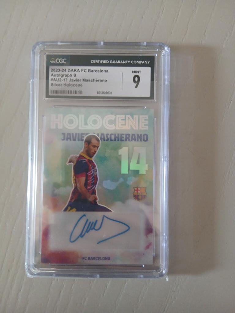 Javier Mascherano FC Barcelona Gesigneerde Kaart, Ophalen of Verzenden, Zo goed als nieuw, Buitenlandse clubs, Spelerskaart